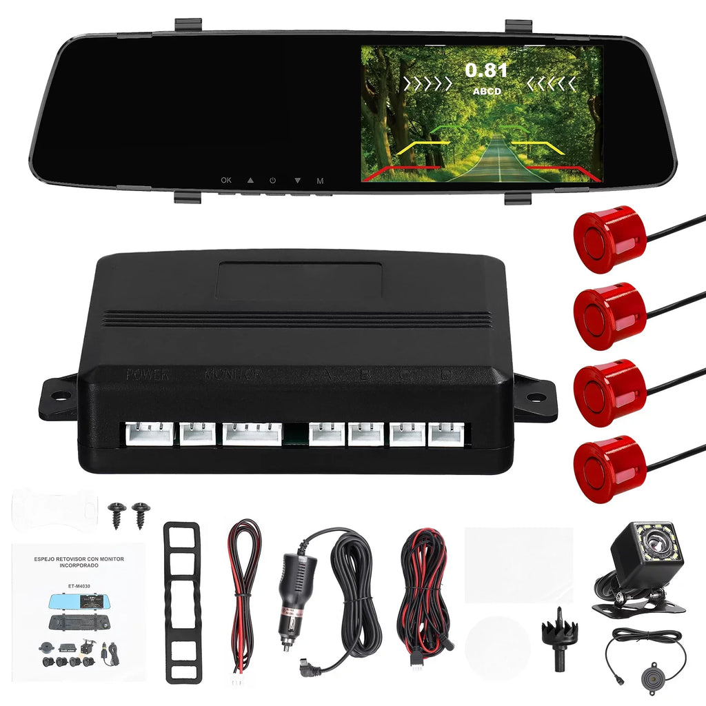 Dazzduo Dash Camera,Dash Camera Rear Dual Camera Dual Camera 4.3 Radars Rear Dual Inch Sizecreen Sizeupport Reverse Radars Rear 4.3 Inch Sizecreen 1080P DVR Dash Camera 4.3 Inch 4 Reverse Radars Rear 1080P 4