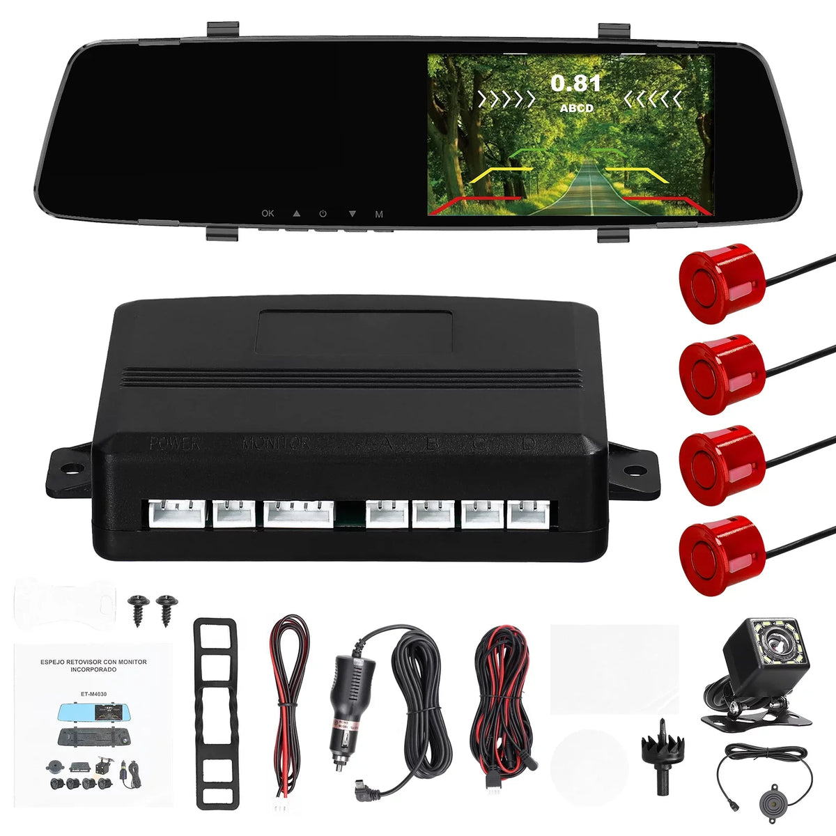 Dazzduo Dash Camera,Dash Camera Rear Dual Camera Dual Camera 4.3 Radars Rear Dual Inch Sizecreen Sizeupport Reverse Radars Rear 4.3 Inch Sizecreen 1080P DVR Dash Camera 4.3 Inch 4 Reverse Radars Rear 1080P 4