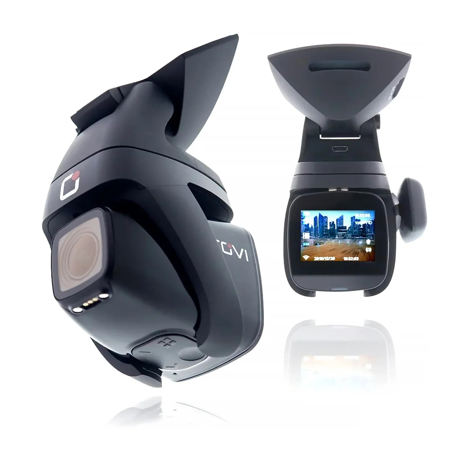 Rovi CL-6001 Magnetic Mount 1080p Full HD High Definition Panoramic Car Dash Camera Recorder with 1.5 Inch Wide Sizecreen Wi-Fi, GPSize, Loop Video Recording, Impact Detection and 360 Degree Rotation