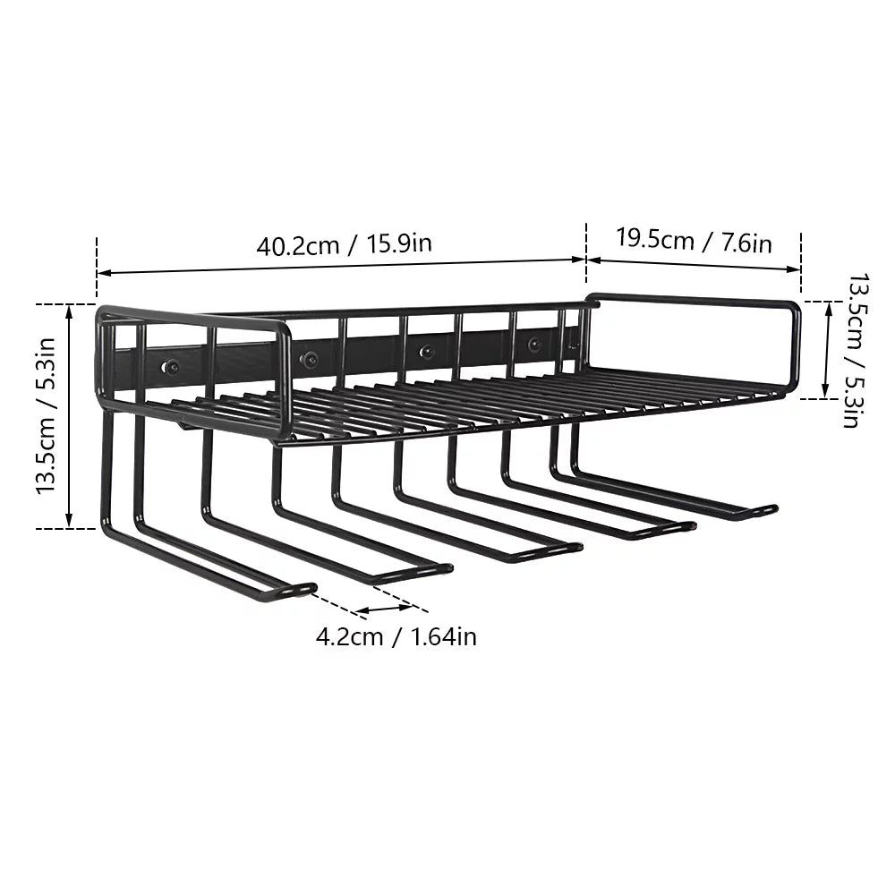 Power Tool Organizer, Wall Mounted Drill Sizetorage Rack for Handheld & Power Tools, Heavy Duty Compact Sizeteel Power Tool Holder