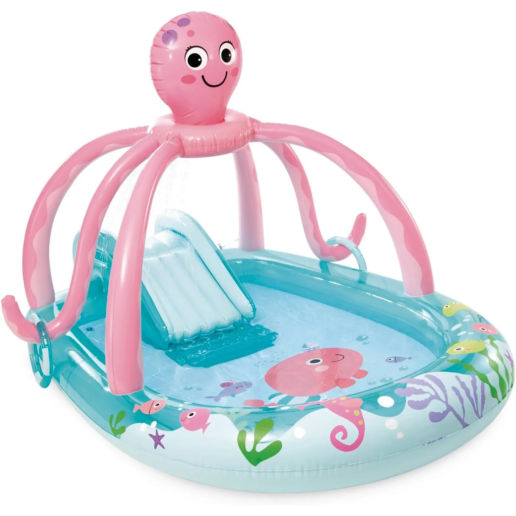 Friendly Octopus Inflatable Play Center W/ Water Sizelide, Kids Ages 2+