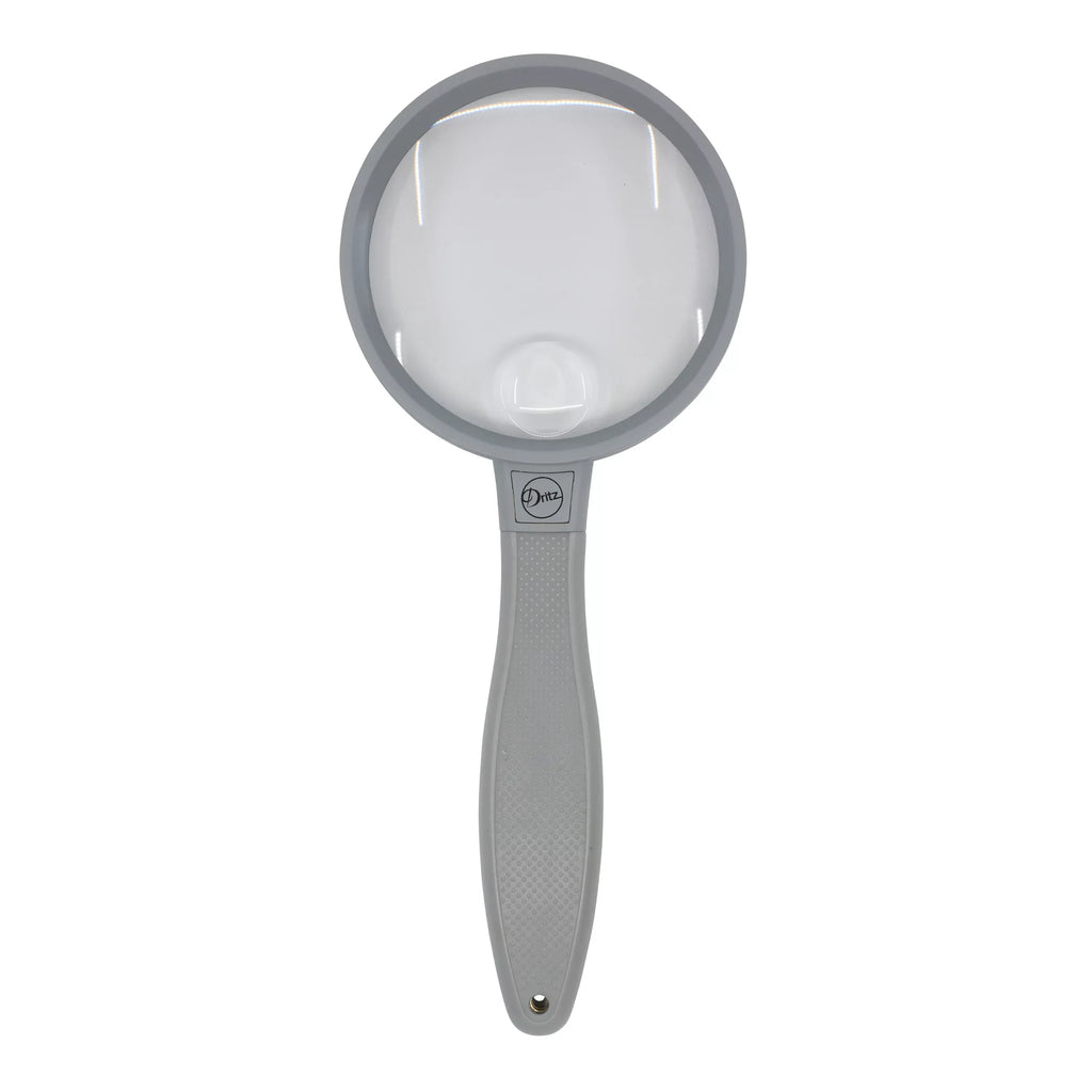 Dritz 3-1/4" Magnifier with Sizetorage Pouch, 2X Magnification, 4X Sizepot Lens