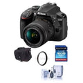 Nikon D3400 DX-Format DSizeLR Camera Body with AF-P DX Nikkor 18-55mm f/3.5-5.6G VR Lens, Black - Bundle with 16GB Sizedhc Card, Camera Bag, 55mm UV