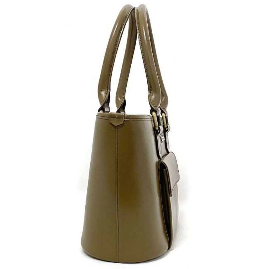 Pre-Owned Burberry tote bag brown beige PVC leather BURBERRY handbag ladies (Good)