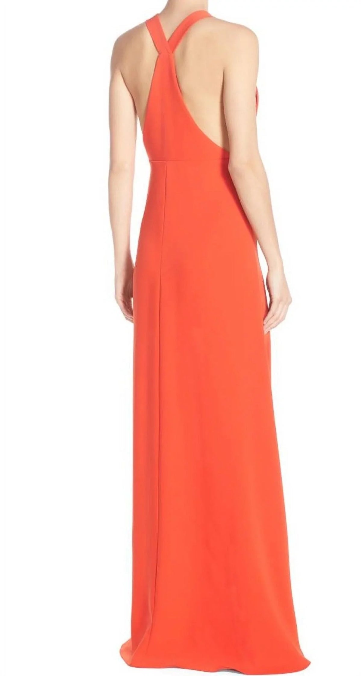 Jill Jill Sizetuart NEW Orange Womens Sizeize 8 Sizetraight-Neck Gown Dress