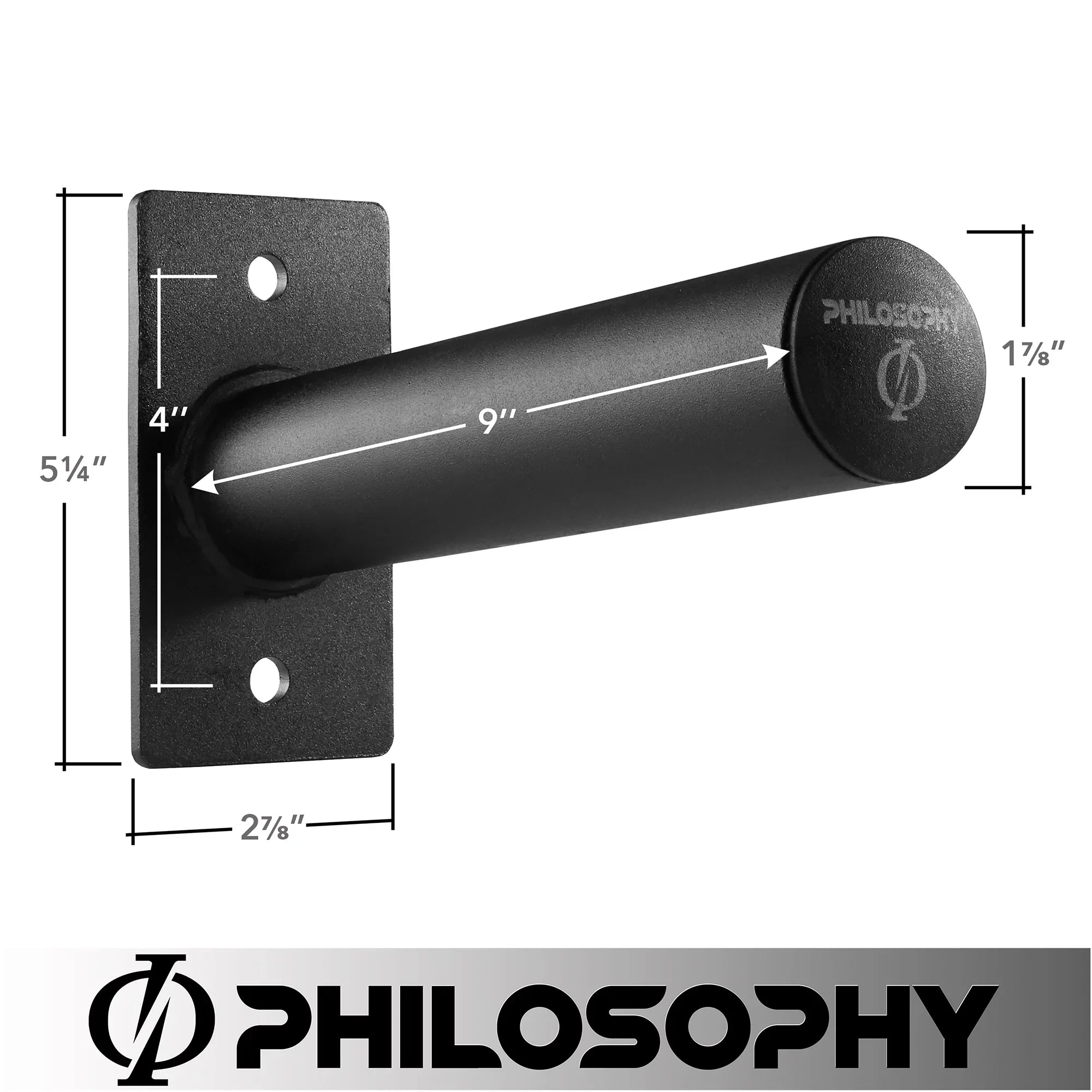 Philosophy Gym Wall Mounted Olympic Weight Plate Holder, Fits 2" Weight Plates