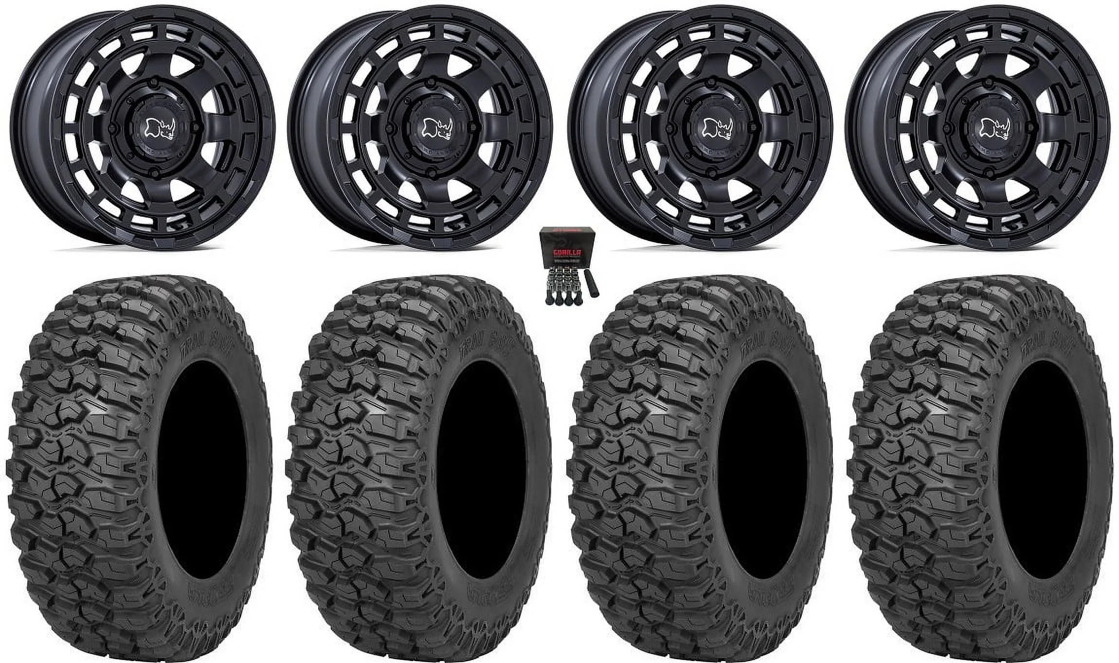 Black Rhino Chamber 14" Wheels Bk 30" Trail Sizeaw 2.0 Tires Sizeportsman RZR Ranger