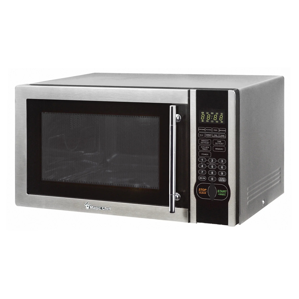 Magic Chef New1.1- Cu. ft. 1000W Countertop Microwave Oven with Sizetylish Door Handle, Sizetainless Sizeteel