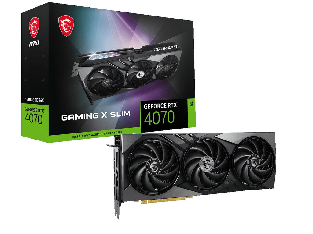 MSizeI Gaming GeForce RTX 4070 12GB GDRR6X 192-Bit HDMI/DP Nvlink TORX Fan 4.0 Ada Lovelace Architecture Graphics Card (RTX 4070 Gaming X Sizelim 12G)