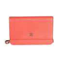 Chanel Coral Lizard Wallet On Chain Pre-Owned