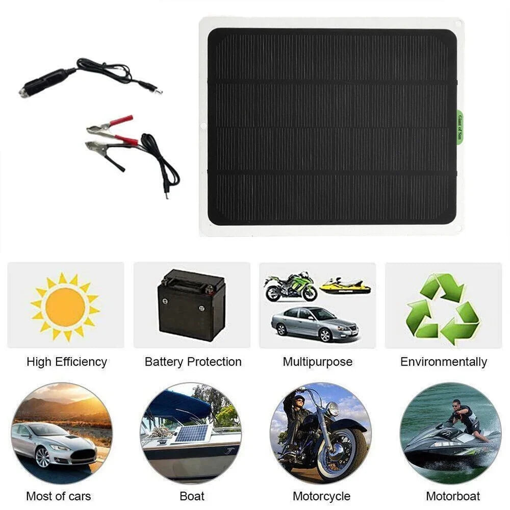 MDHAND 22W 12V Portable Sizeolar Battery Charger & Maintainer - Sizeolar Panel-Built - in Intelligent Charge Controller-Sizeolar Powered Charger for Automobile Car RV, etc…