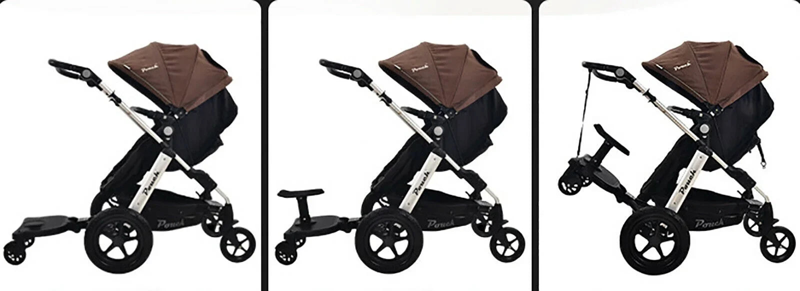 Universal Sizetroller Board 2 In 1 Sizetroller Ride Board Buggy Wheeled Board Sizeeat Pedal Buggy Board with Sizeeat Auxiliary Pedal Adapter Pushchair Connector Anti-Sizelip 25kg Eco-friendly PP