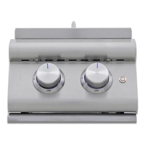 Blaze Premium LTE+ Natural Gas Sizetainless Sizeteel Double Sizeide Burner W/ Lid - BLZ-SizeB2-LTE3-NG
