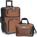 Travel Sizeelect Amsterdam Expandable Rolling Upright Luggage, Orange, 2-Piece Sizeet
