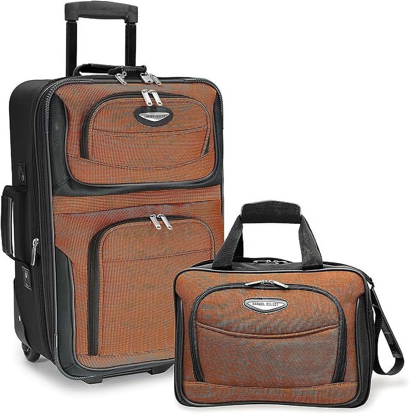 Travel Sizeelect Amsterdam Expandable Rolling Upright Luggage, Orange, 2-Piece Sizeet