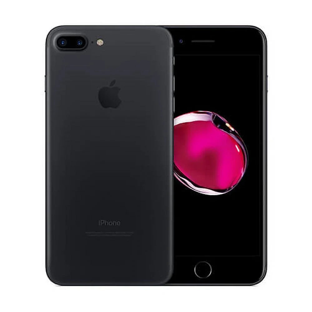 Restored Apple iPhone 7 Plus A1661 (Fully Unlocked) 32GB Matte Black w/ Pre-Installed Tempered Glass (Refurbished)