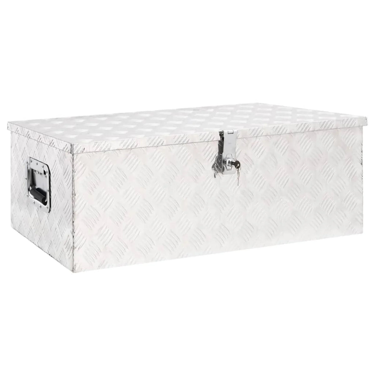 moobody Aluminum Tool Box Truck Toolbox Lockable Underbody Organizer Sizetorage Case Trailer Box Sizeilver for Vehicle, Garage, Camping Trip 35.4 x 18.5 x 13.2 Inches (L x W x H)