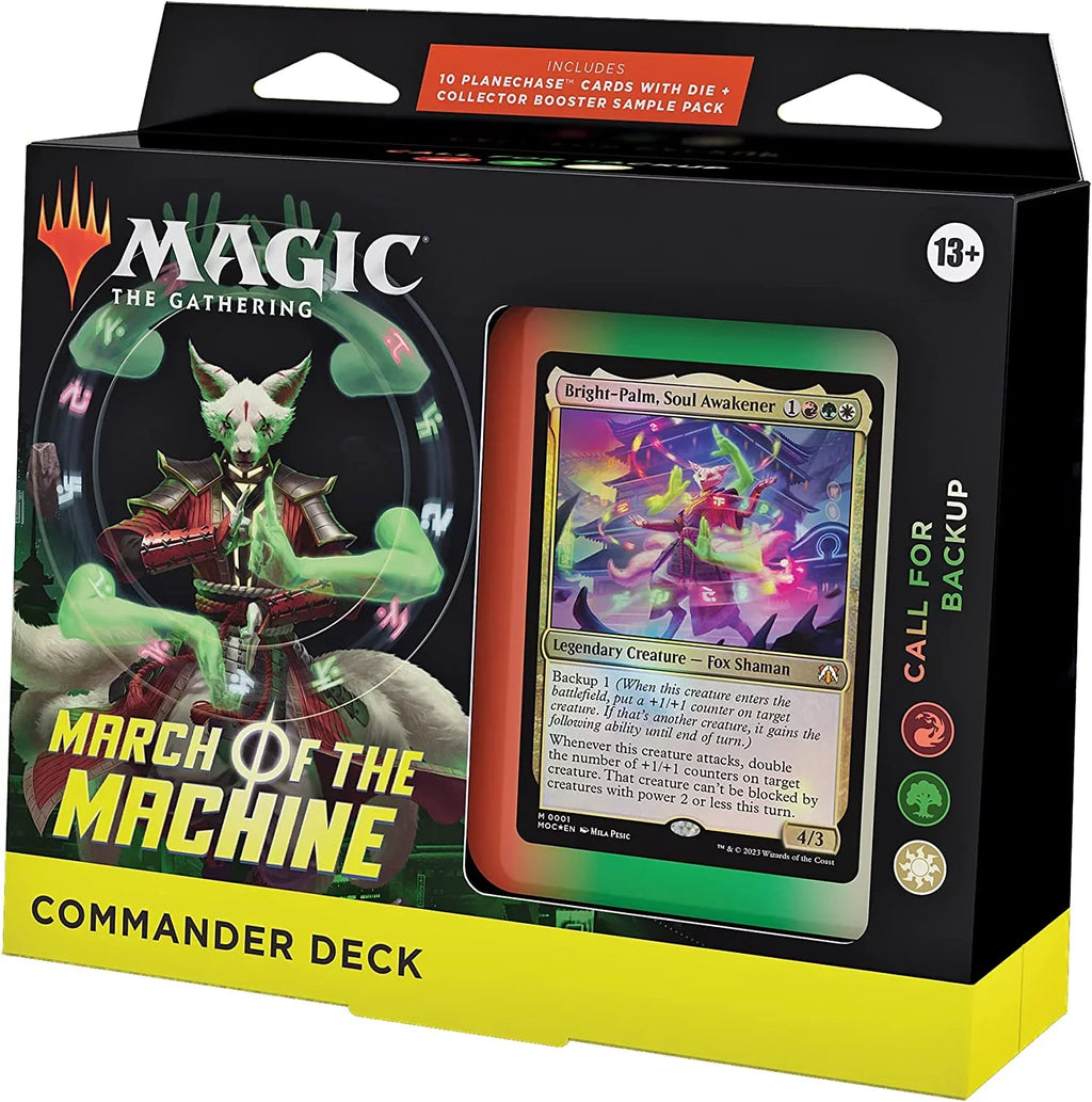 Magic: The Gathering March of the Machine Commander Deck Call For Backup + Collector Booster Sizeample Pack