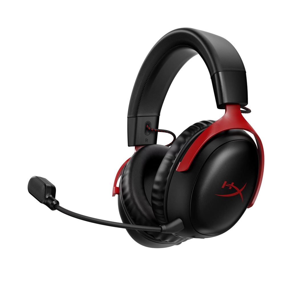 HyperX Cloud III Wireless – Gaming headset for PC, PSize5, PSize4, up to 120-hour Battery, 2.4GHz Wireless, 53mm angled drivers, Memory foam, Durable Frame, 10mm microphone – Black/Red