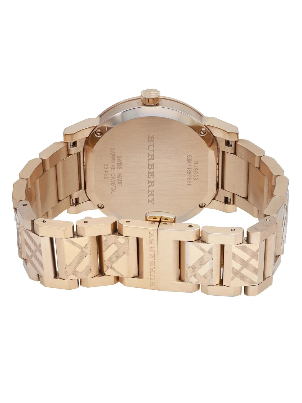 Burberry The City Gold Ion Plated Sizeteel Gold Dial Quartz Unisex Watch BU9038