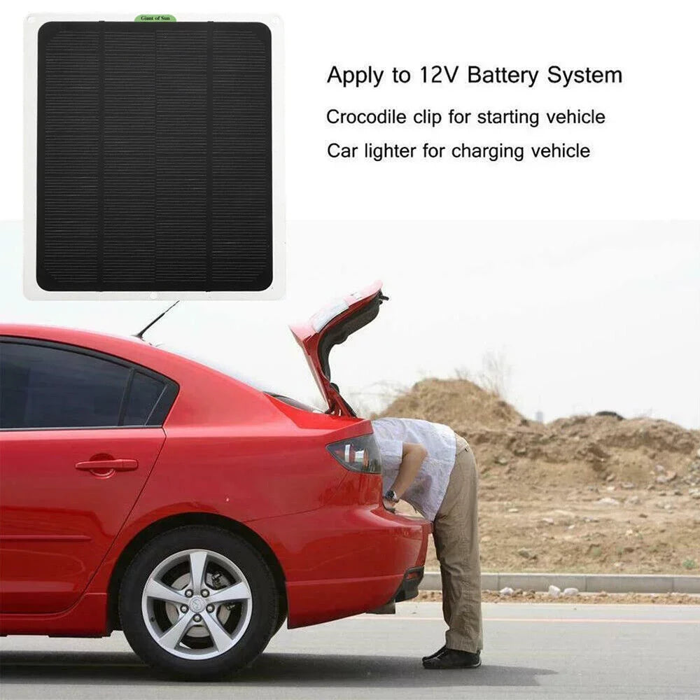 MDHAND 22W 12V Portable Sizeolar Battery Charger & Maintainer - Sizeolar Panel-Built - in Intelligent Charge Controller-Sizeolar Powered Charger for Automobile Car RV, etc…