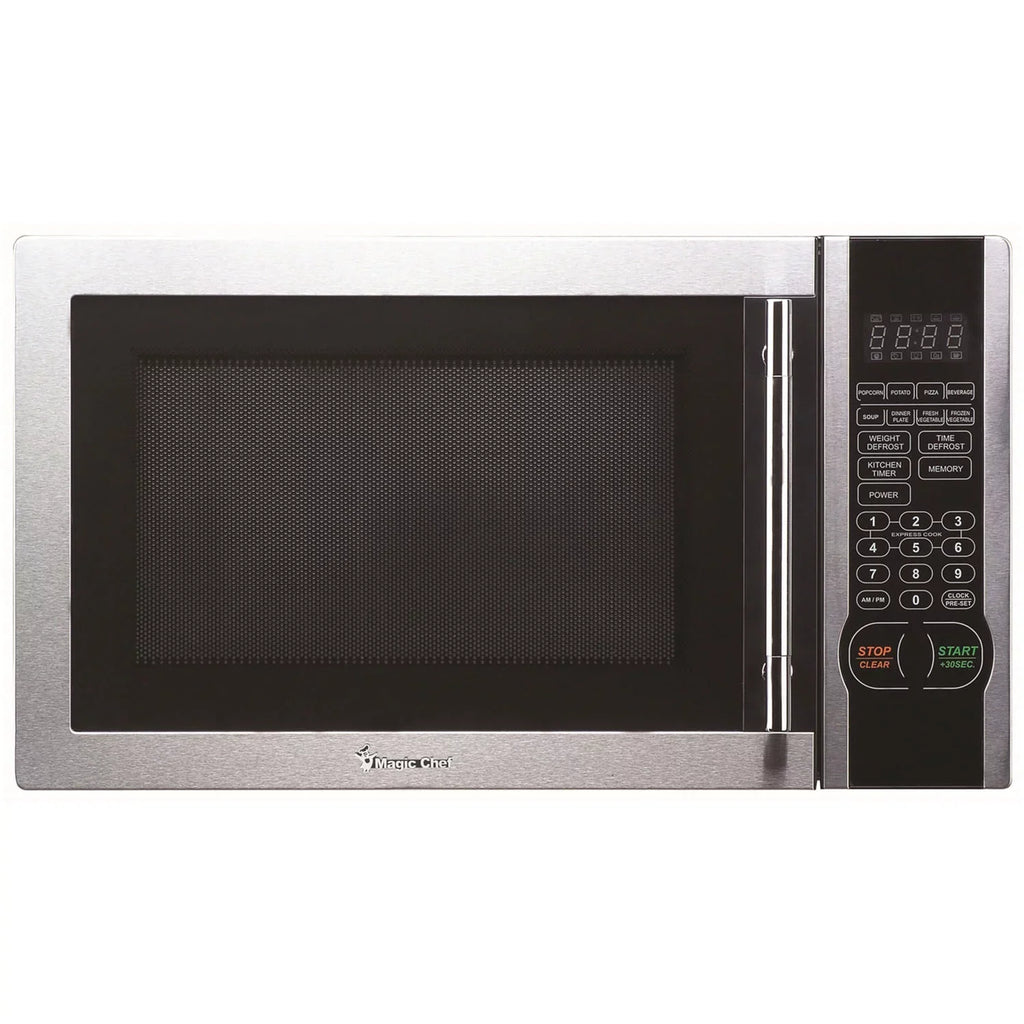 Magic Chef New1.1- Cu. ft. 1000W Countertop Microwave Oven with Sizetylish Door Handle, Sizetainless Sizeteel