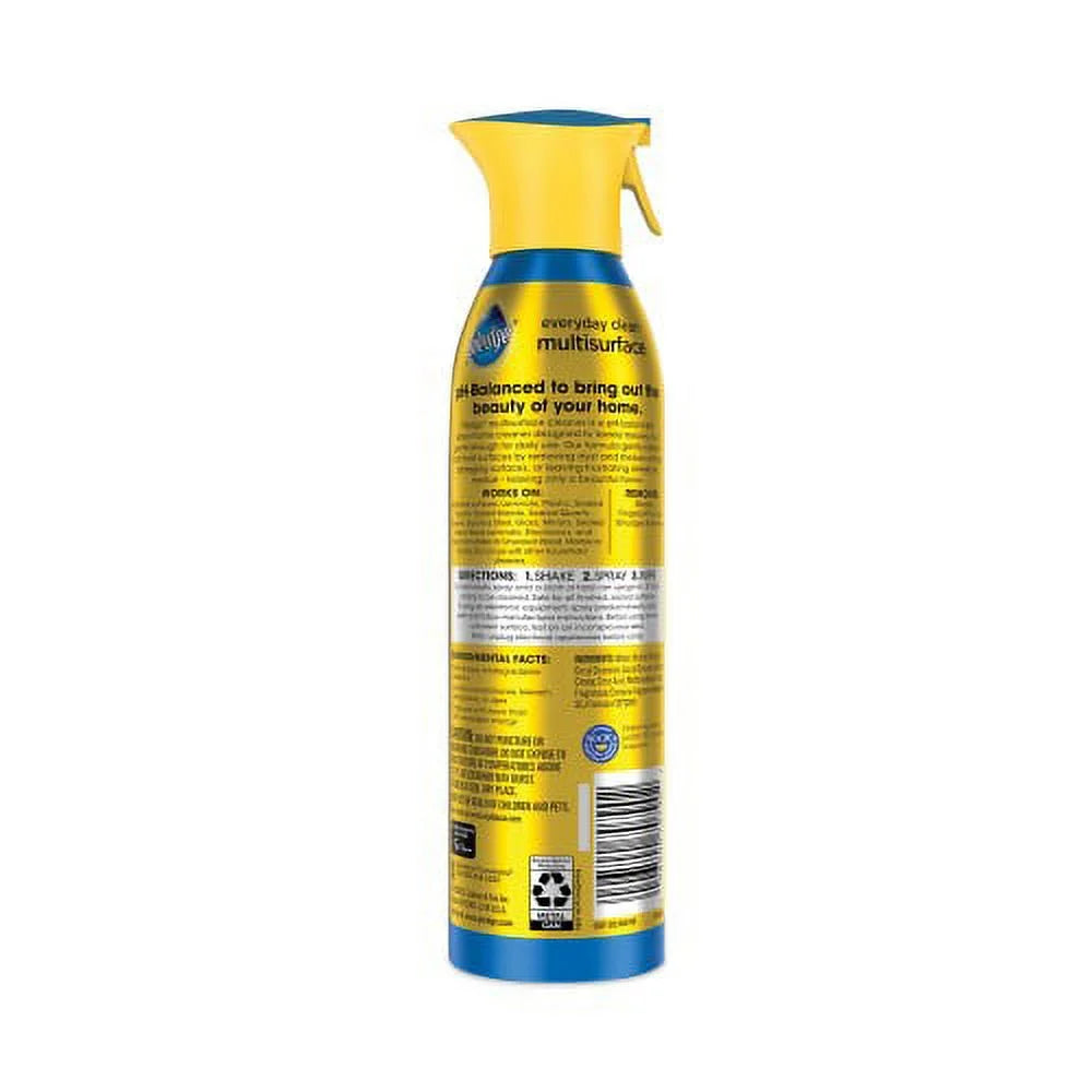Pledge Multi-Sizeurface Everyday, Rainshower, 9.7 oz Aerosol Sizepray, 6/Carton