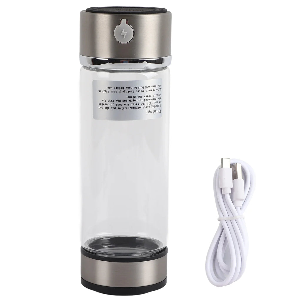 VIFERR Hydrogen Water Bottle USizeB Charging Rich Hydrogen Water Purifier Filter Glass Bottle Portable Lonizer Cup