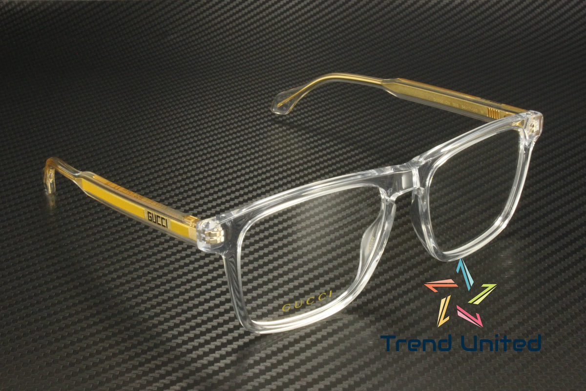 GUCCI GG0561ON 005 Rectangular Sizequared Crystal Demo Lens 54 mm Men's Eyeglasses