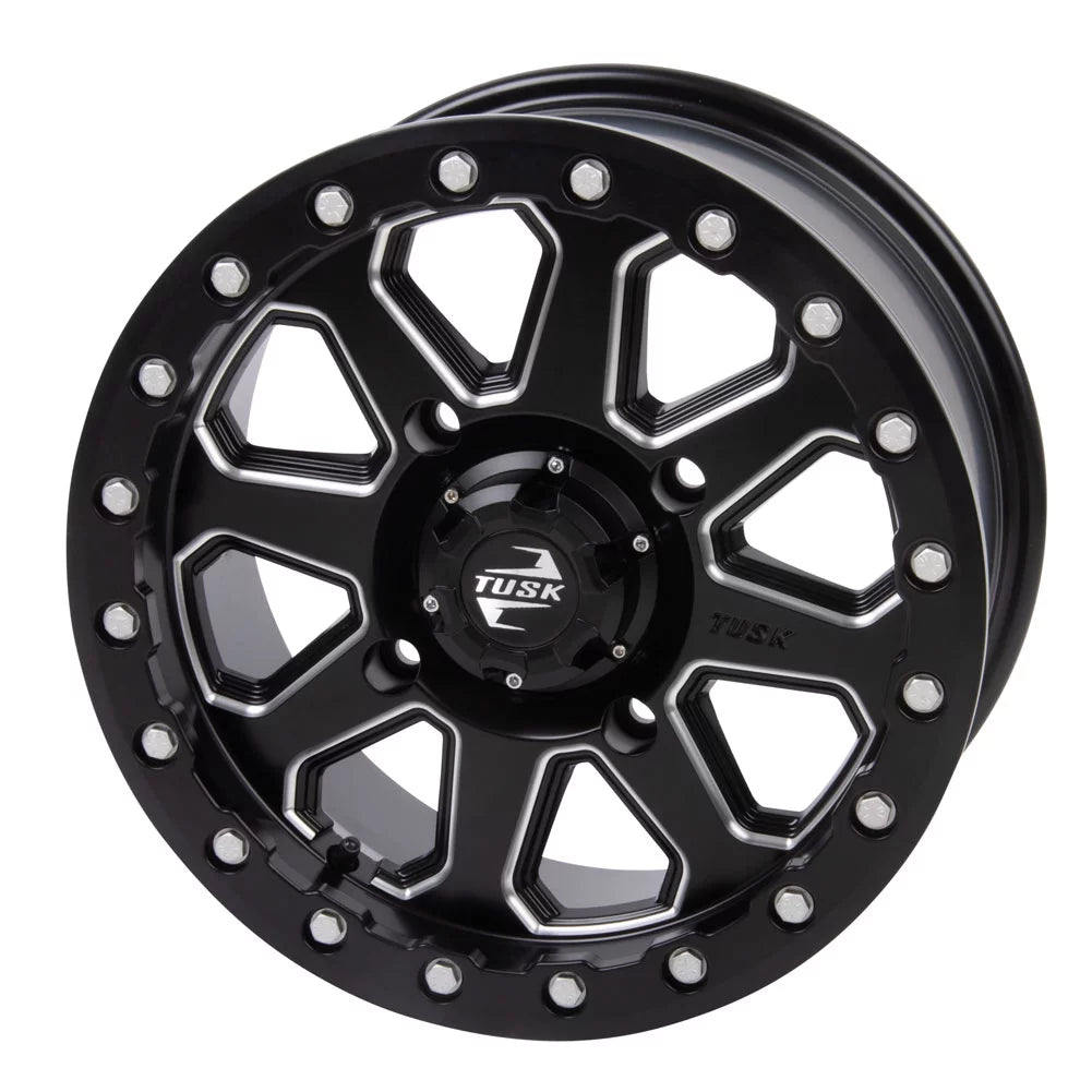 4/137 Tusk Uinta Beadlock Wheel 15x7 5.0 + 2.0 Milled/Black For Can-Am Defender HD10 Pro DPSize 2020-2022