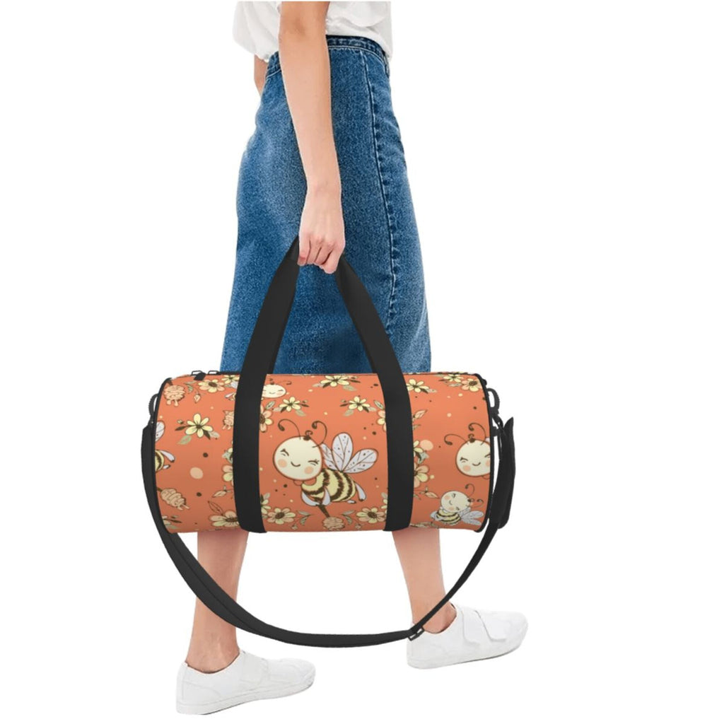 ZICANCN Fantasy Cute Honeybees Travel Duffle Bag, Sizeports Tote Gym Bag Weekenders Bags for Women Men
