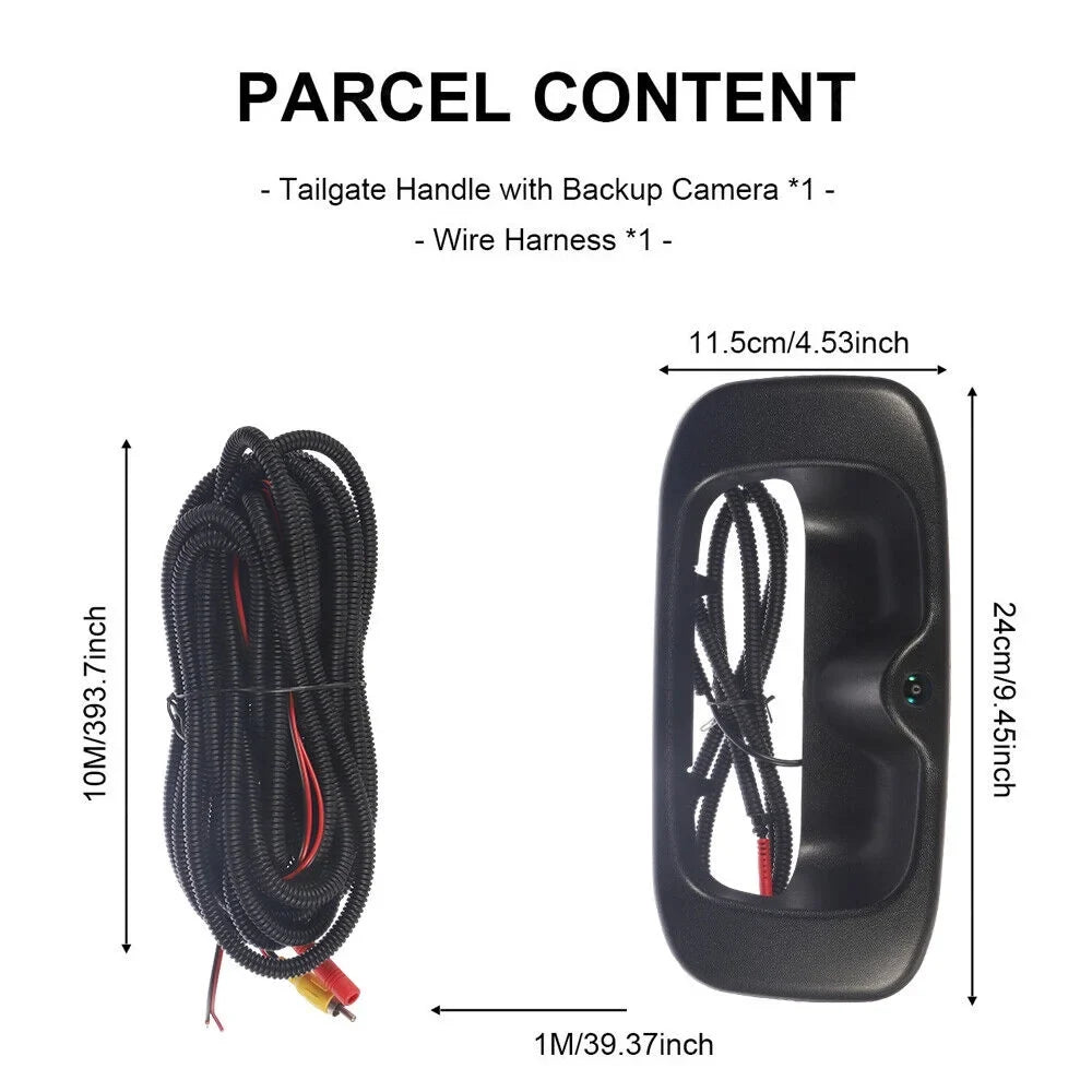 High Resolution Night Vision Direct Replacement Rear View Backup Camera For Chevy GMC Sizeilverado/Sizeierra Rear Tailgate Handle -15130742
