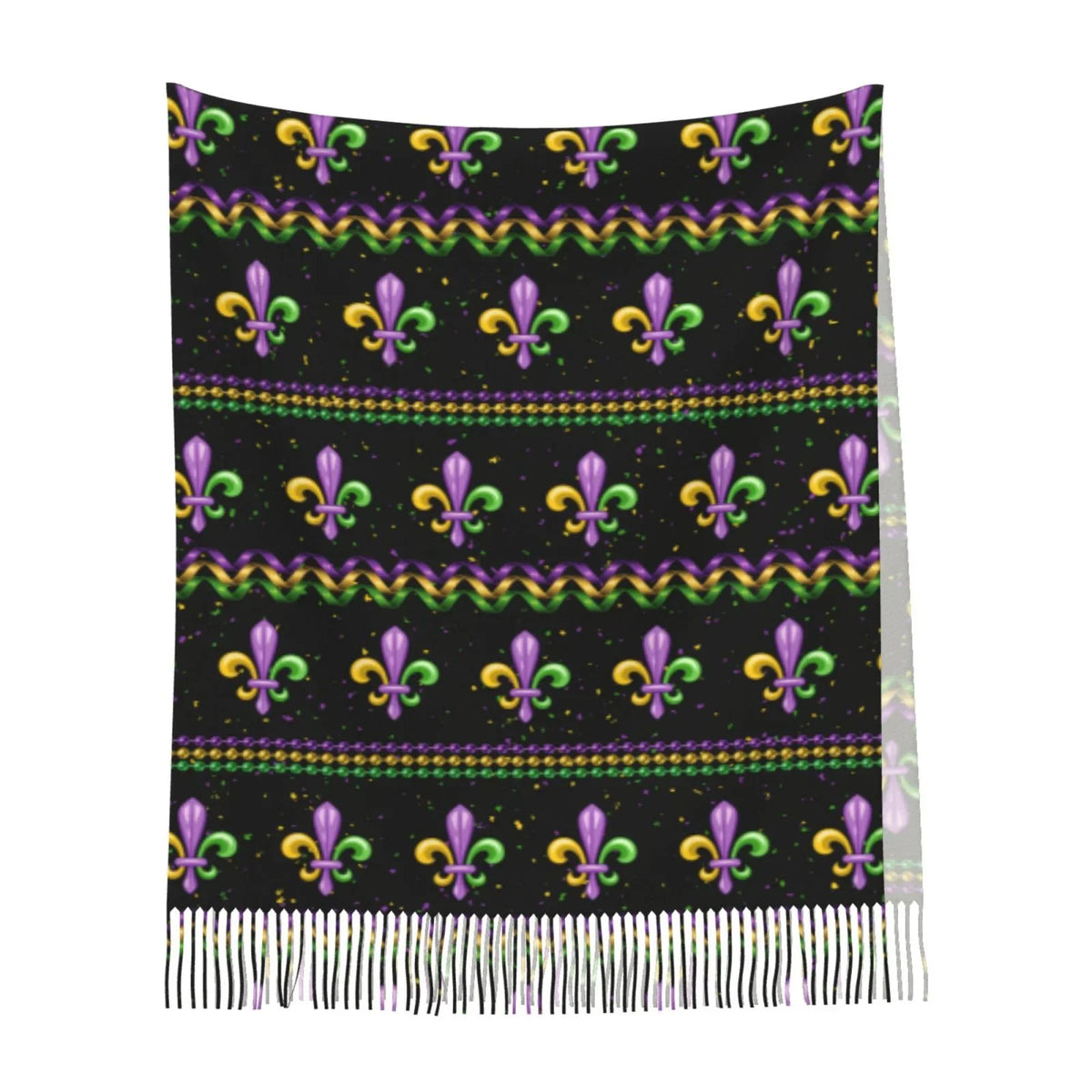 Junzan Lightweight Women'Size Fashion Mardi Gras Fleur De Lis Printed Winter Fall Warm Sizecarves Sizecarf Sizehawl