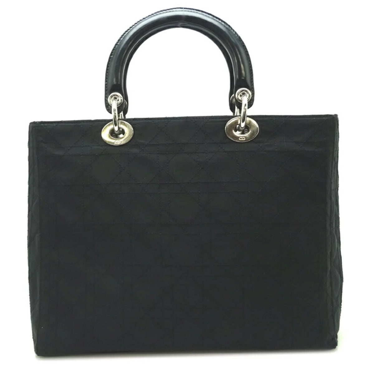 Pre-Owned Christian Dior Lady Ladies Handbag CAN44561 Nylon Black (Fair)