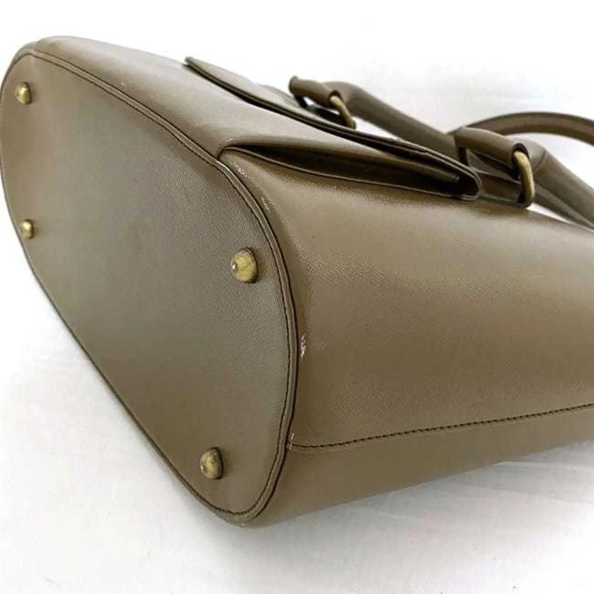 Pre-Owned Burberry tote bag brown beige PVC leather BURBERRY handbag ladies (Good)