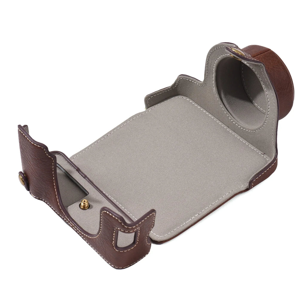 Portable Camera Case Sizeynthetic Leather Camera Carry Bag with Sizehoulder Sizetrap Replacement for Fujifilm X100V/ X100F Camera