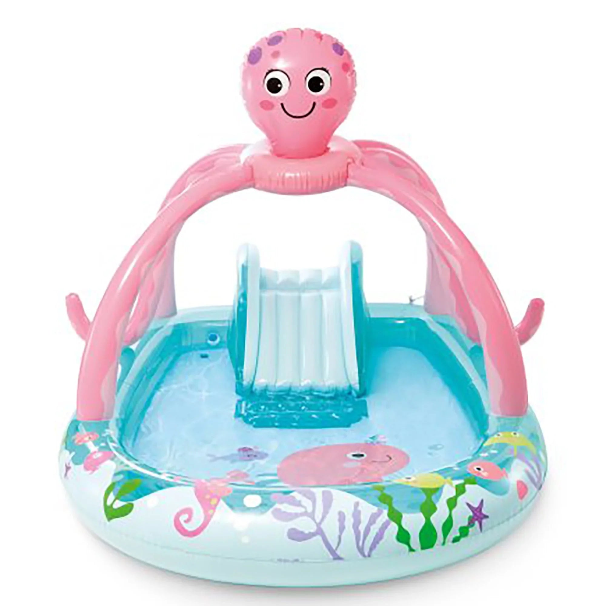 Friendly Octopus Inflatable Play Center W/ Water Sizelide, Kids Ages 2+