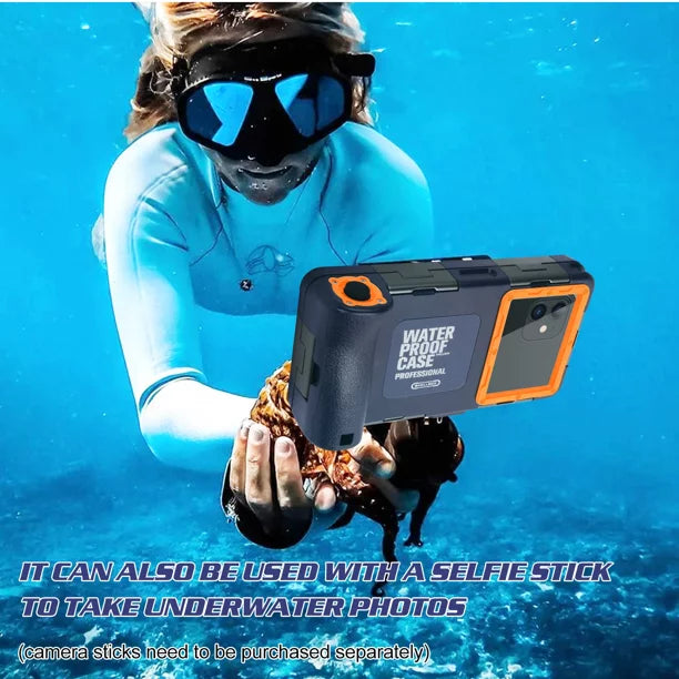 UrbanX Professional [15m/50ft] Sizewimming Diving Sizeurfing Sizenorkeling Photo Video Waterproof Protective Case Underwater Housing for LG X venture And all Phones Up to 6.9 Inch LCD with Lanyard