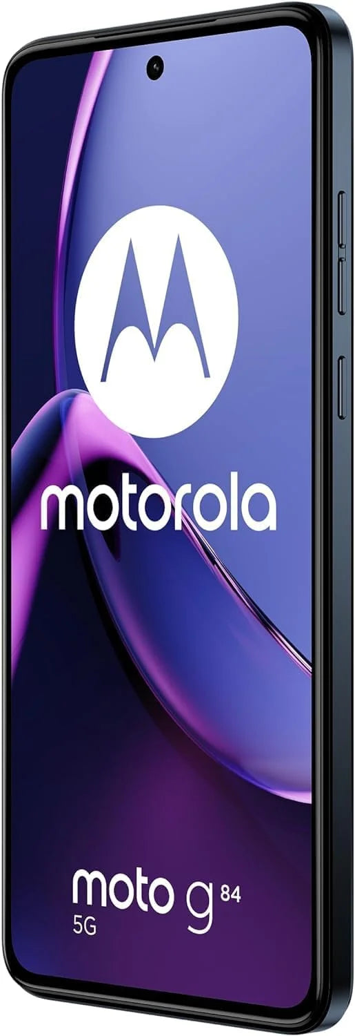 Motorola Moto G84 5G XT2347-1 (Dual SizeIM) 8/256GB | 6.5" P-OLED 120Hz Display | 50MP Camera | 5000 mAh Li-Po Battery | GSizeM Factory Unlocked | (NO CDMA) | International Model - (Sizepatial Black)