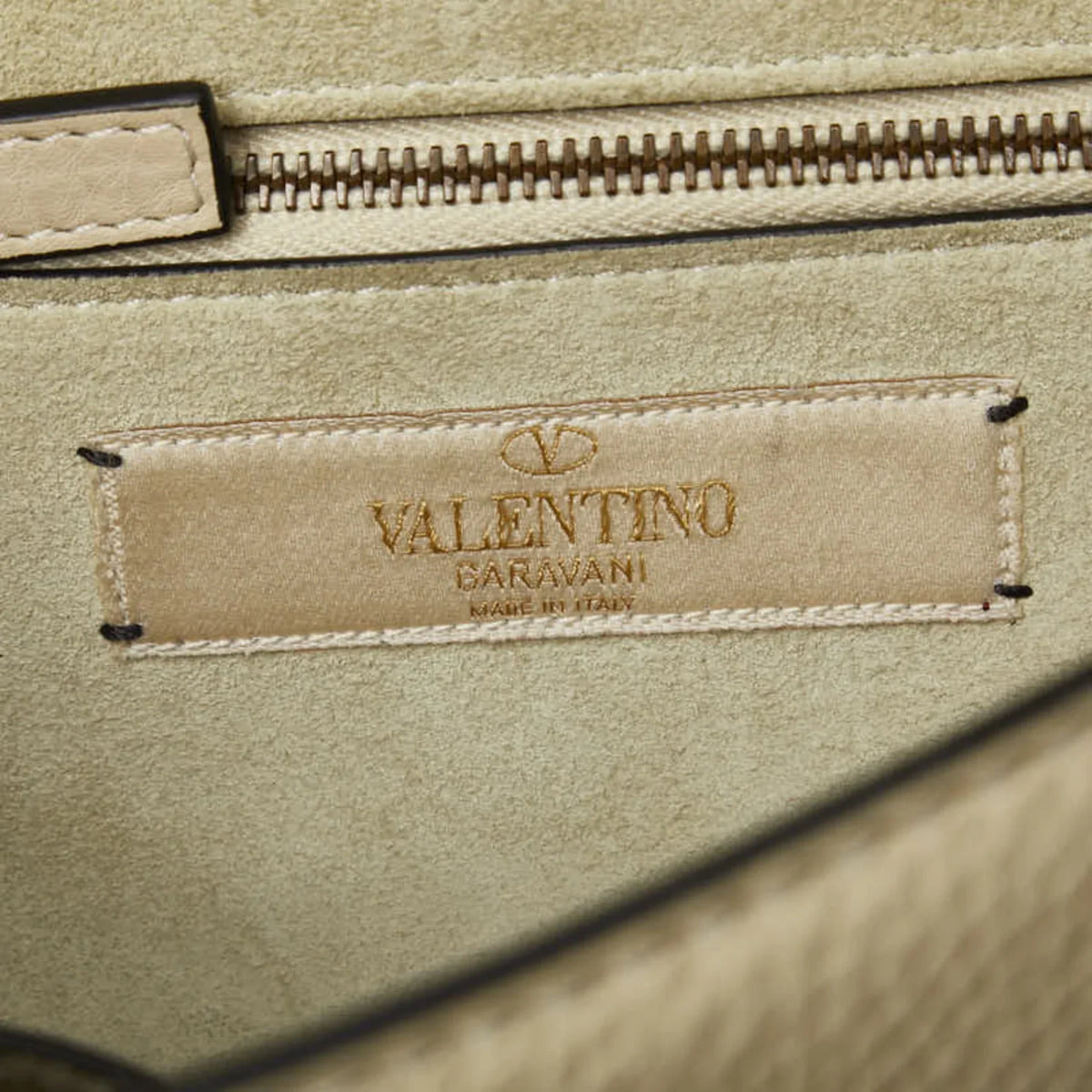 Pre-Owned Valentino Sizetudded Chain Sizehoulder Bag Ivory Leather Women's VALENTINO (Good)