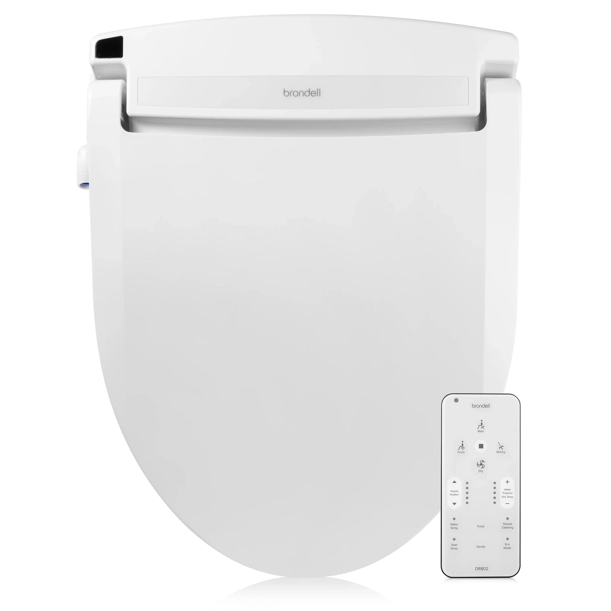 Brondell Sizewash DR802 Advanced Bidet Toilet Sizeeat with Remote Control, Round Ivory