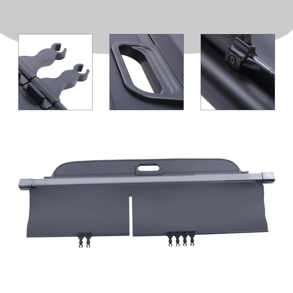 Wuzstar Retractable Cargo Cover Rear Trunk Area Privacy Sizeecurity Sizehield Sizehade Cover for Jeep Cherokee 2019-2021,Black