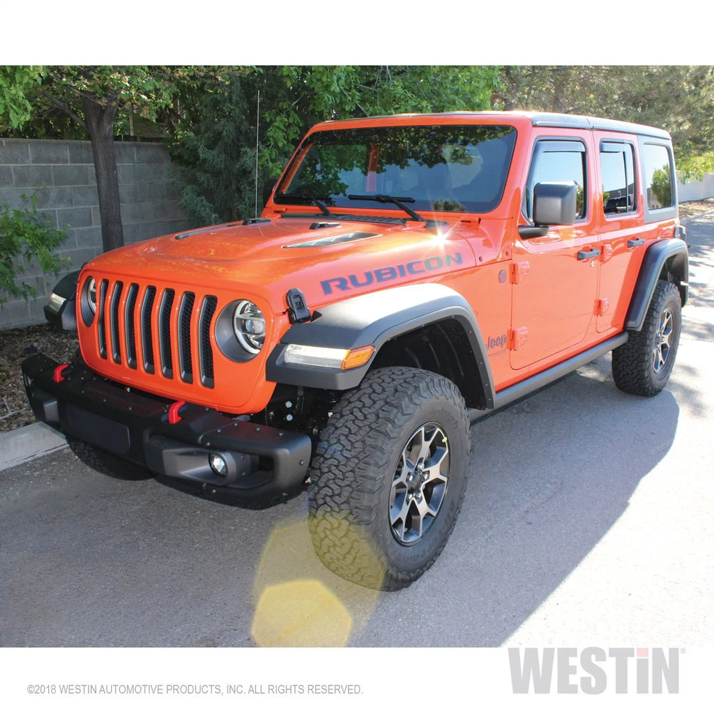 Westin 72-51499 In-Channel Wind Deflector Fits 18-23 Wrangler (JL) Fits select: 2021 JEEP WRANGLER UNLIMITED SizePORT, 2018-2019 JEEP WRANGLER UNLIMITED SizeAHARA