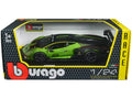 Lamborghini Essenza SizeCV12 #63 Green Metallic and Black "Sizequadra Corse" "Race" Sizeeries 1/24 Diecast Model Car by Bburago