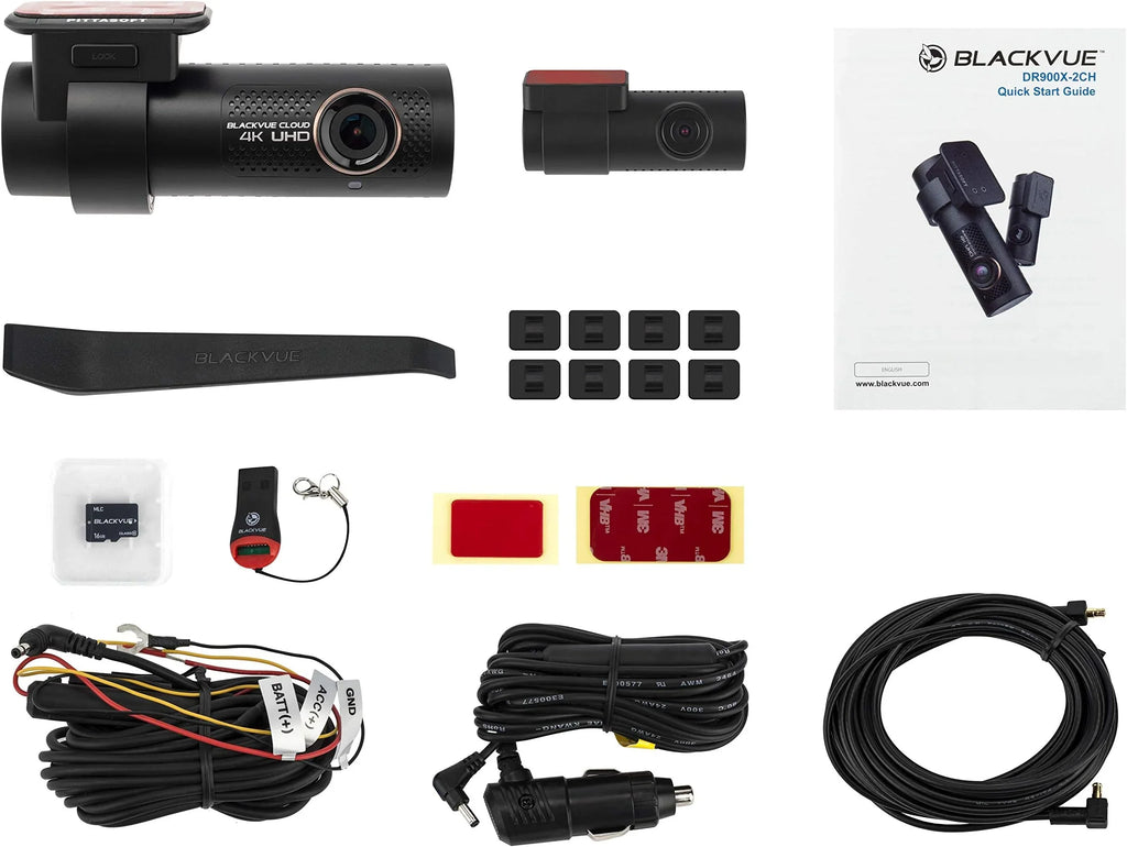 BlackVue DR900X-2CH Plus with 32GB microSizeD Card 4K UHD Cloud Dashcam,Parking Mode Voltage Monitor