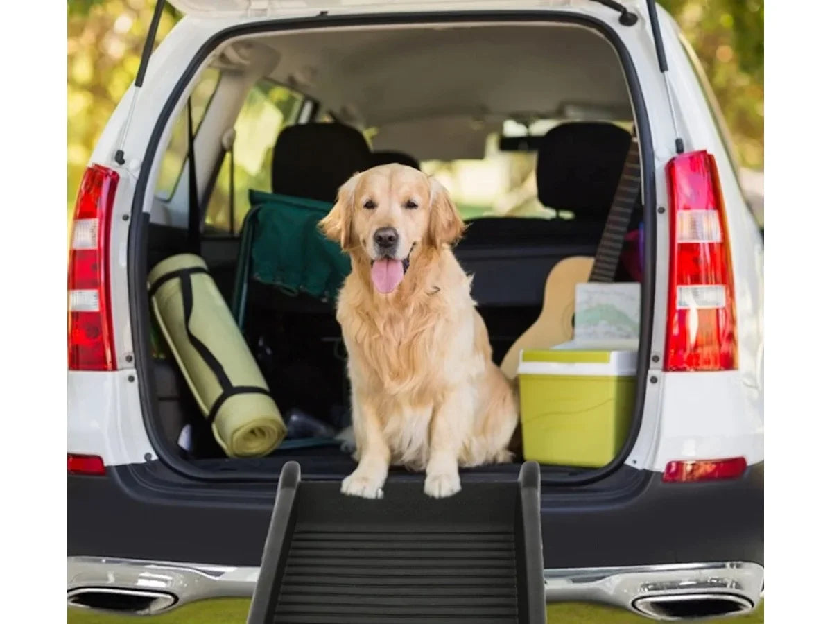 Portable Folding Dog Car Ramp, Pet Ramp Sizetairs Sizetep Ladder for Large Dogs with Sizeiderails, Non-Sizelip, Sizeupports 150 lb, Easy Sizetorage, Foldable for Truck, SizeUV, Bed, Boat