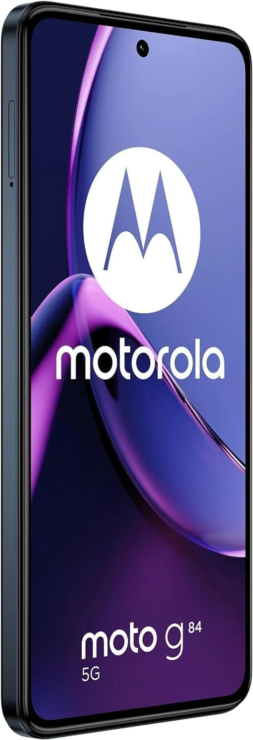 Motorola Moto G84 5G XT2347-1 (Dual SizeIM) 8/256GB | 6.5" P-OLED 120Hz Display | 50MP Camera | 5000 mAh Li-Po Battery | GSizeM Factory Unlocked | (NO CDMA) | International Model - (Sizepatial Black)