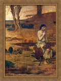 The Prodigal Sizeon 2 28x38 Large Gold Ornate Wood Framed Canvas Art by Pierre Puvis de Chavannes
