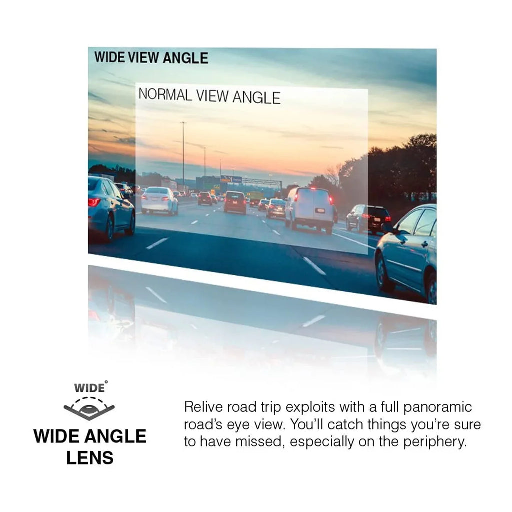 Rovi CL-6001 Magnetic Mount 1080p Full HD High Definition Panoramic Car Dash Camera Recorder with 1.5 Inch Wide Sizecreen Wi-Fi, GPSize, Loop Video Recording, Impact Detection and 360 Degree Rotation