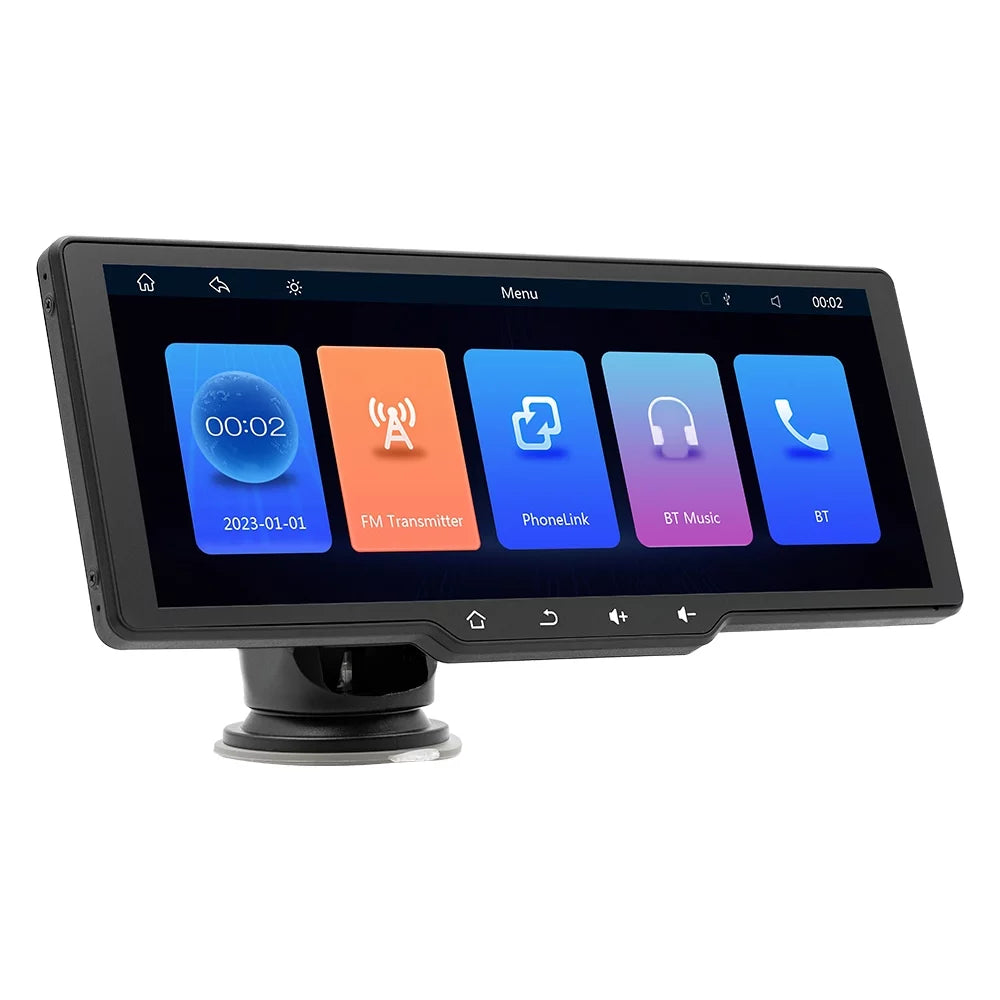 OWSizeOO Portable Wireless CarPlay Multi-language Car Video Recorder Car Camera Auto Camcorder 10.26in Car Rearview Camera Mobilephone APP Control Car MultiMedia Player